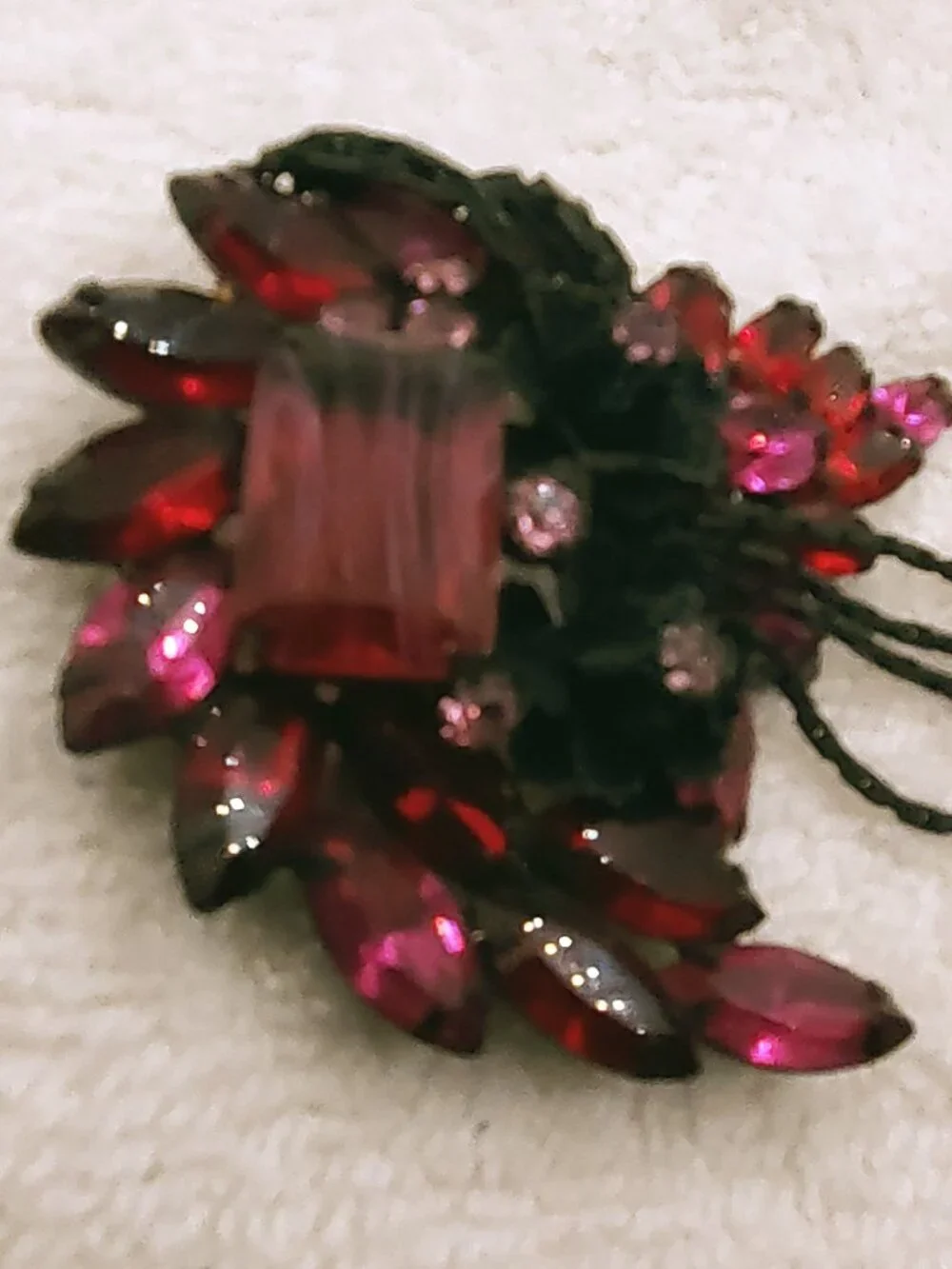 1 Black Rose Brooch, item # B- 1182,.  wt. 31 grams.